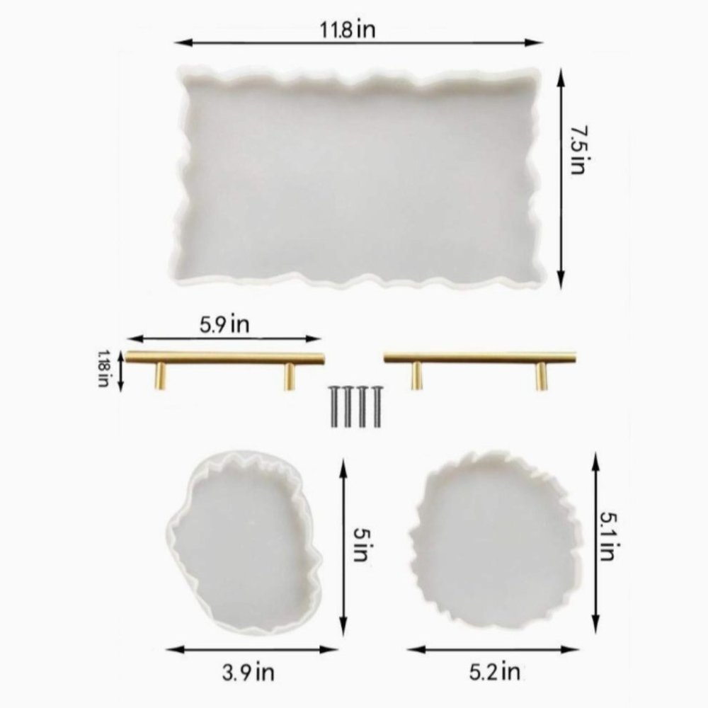 Silicone tray and coaster mold A-20
